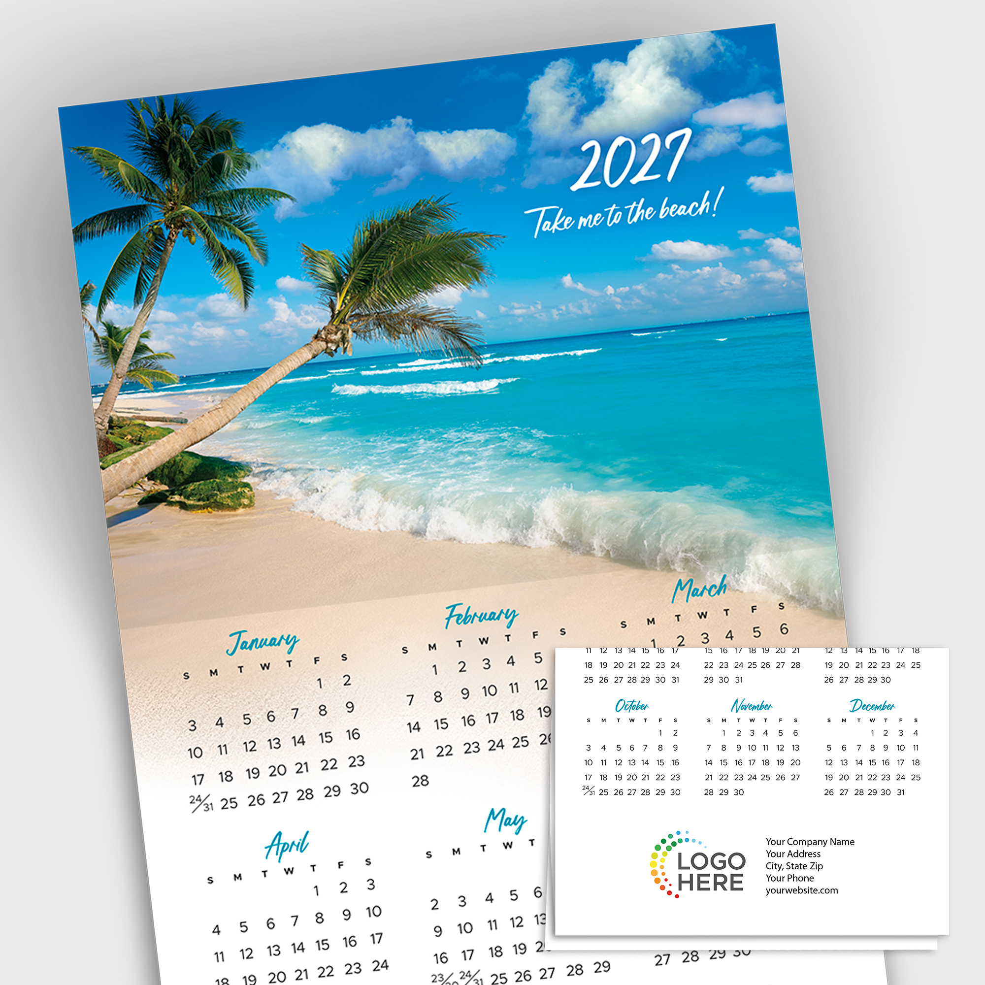Beach Time Calendar Card H3477U-AA